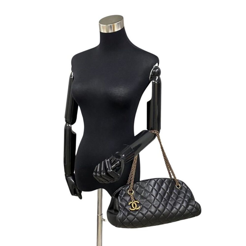 Chanel Mademoiselle Black Leather Shoulder Bag (Pre-Owned) - Picture 7 of 10